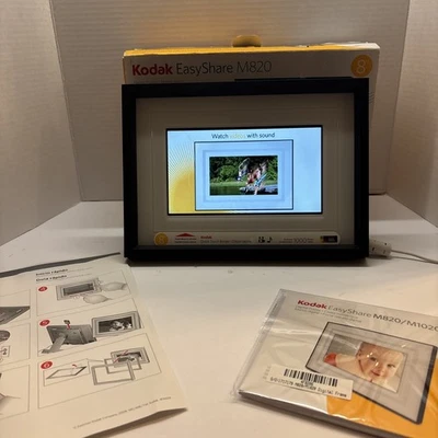 Kodak M820 Digital Frame-8” Wide 800 x 480 Pixel Screen-Store Up To 1,000 Images - Image 1 of 4