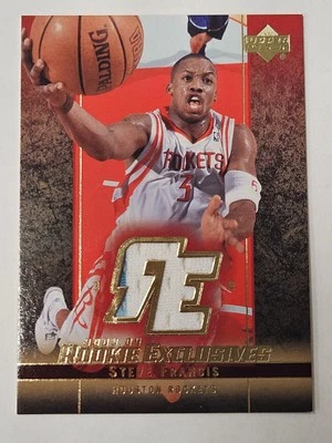 2003-04 Upper Deck Rookie Exclusives Jersey 2 Color #J53 Steve Francis Rockets - Image 1 of 2