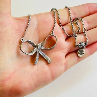 Collar Cadena Juicy Couture Arco Raro Diseñador Tono Plata Diseñador Y2K 19" Foto 1 de 4