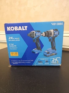 Kobalt 24V Max 2-Tools Brushless Combo Kit Drill & 1/4 Impact Driver w/soft bag - Picture 1 of 3