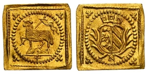 GERMAN ST. Nurnberg. (1700-Dated)-N AV 1/8 Ducat, Klippe NGC MS67 Friedberg 1894 - Picture 1 of 1