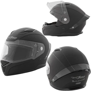 Motorcycle Full Face Helmet Sport Scooter Visor Touring Matt Black - Bild 1 von 10