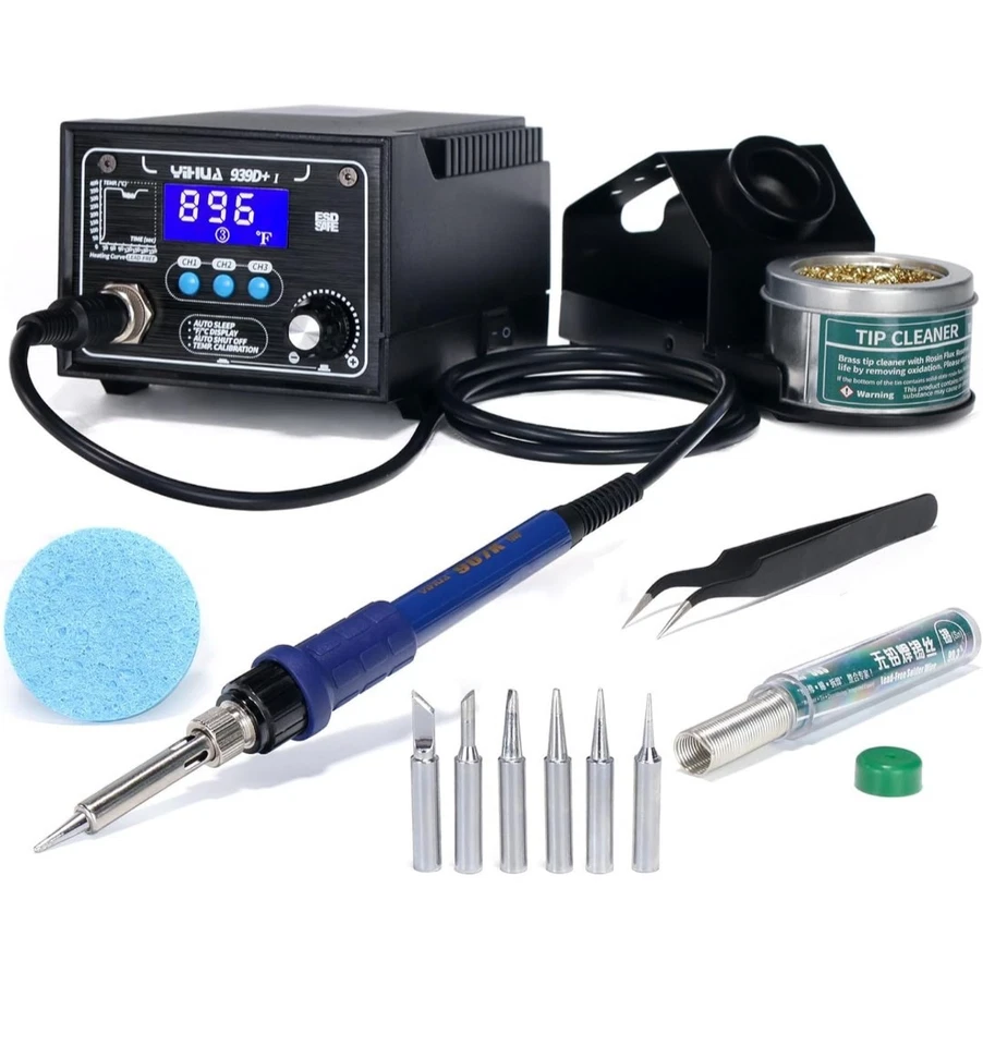 YIHUA 939D+ I Soldering Station Upgraded 75 Watt Digital Display Soldering Iron - Image 1 of 4