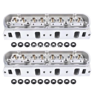 Juego de 2 culatas de aluminio 185cc/61cc para Ford SBF 289 302 351W 5,0L V8 - Imagen 1 de 12