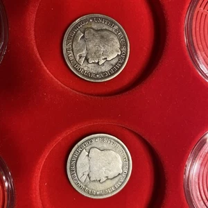 1892 AND 1893 (2 PC SET) Columbian Exposition Silver Half Dollar CIRCULATED - Picture 1 of 5
