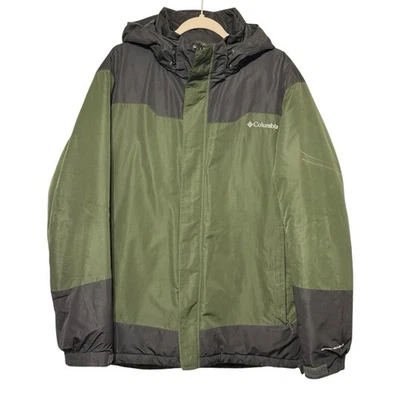 Columbia Jacket Mens Large Green Insulated Omni Heat Tech Waterproof Rain Coat - Image 1 of 4