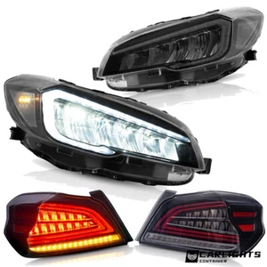 VLAND LED Headlights + Clear Tail Lights For Subaru WRX Sedan 2015-21 STI 15-17 - Picture 1 of 12