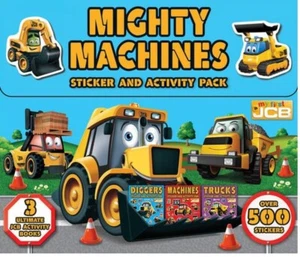 NEW MY FIRST JCB pack X 3 MIGHTY MACHINES sticker activity fun 800 stickers - Picture 1 of 1
