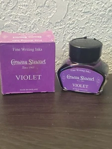 Conway Stewart - Penna stilografica per scrittura fine inchiostro VIOLA vintage - Foto 1 di 2