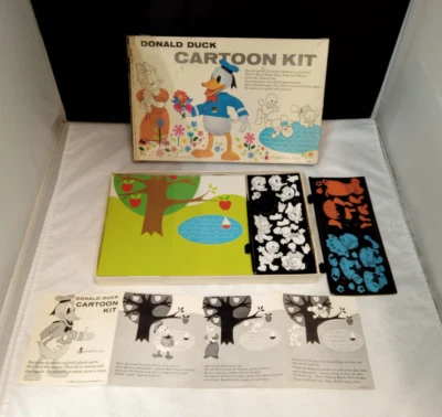 Vintage Donald Duck Cartoon Kit Colorforms Set 1960 Disney Collector Game - Image 1 of 4