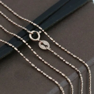 Cadena de puntos GP 925 plata esterlina sólida rosa 45 cm hecha en Italia - Imagen 1 de 6