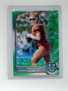 Hank Bachmeier 2022 Bowman University 1st Chrome Green Shimmer (/99) Boise State - Picture 1 of 2