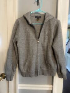 Boys Or Girls Polo zip sweatshirt Gray Large 14-16