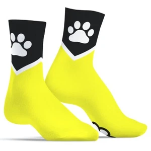 Kinky Puppy Sneaker Socks PUPPY PAW Neon Yellow - Imagen 1 de 3