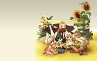 Anime Mabinogi Mädchen Sonnenblumen Kuh Tiere Säugetiere Spielmatte Schreibtisch