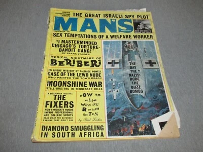 Man's Magazine Vol. 11 #9 Acceptable Pyramid Publications 1963 Pulp Adventure - Image 1 of 4