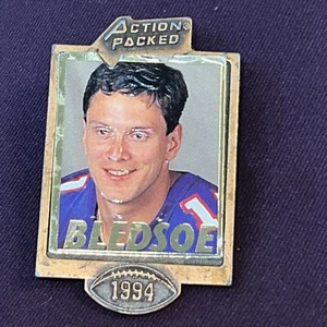 NFL NEW ENGLAND PATRIOTS 1994 Drew Bledsoe VINTAGE QB Action Packed Pin RETIRED! - Picture 1 of 2