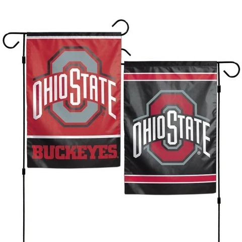 OHIO STATE BUCKEYES DOUBLE SIDED GARDEN FLAG 12"X18" YARD BANNER NCAA LICENSED Cover