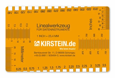 KIRSTEIN Práctica herramienta de regla para varios ajustes de cuerda en guitarra y bajo