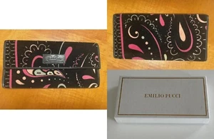 VGC w Box MCM 1960s 1970s VELVET EMILIO PUCCI SPELL OUT CLUTCH WALLET Purse Bag - Picture 1 of 10