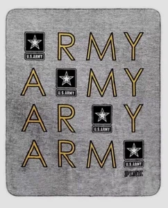 Victoria's Secret Pink GRAPHIC Lg U.S. Army Sherpa Decke Überwurf LIMITED ED - Bild 1 von 1