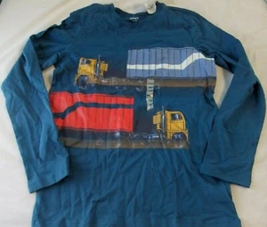 NWT Carter's KID Boys Size 14 Semi Tractor Trailer Long Sleeve Transportation - Picture 1 of 3