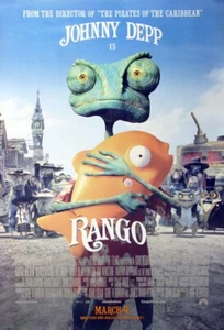 RANGO great original 27x40 D/S movie poster JOHNNY DEPP 2011 - Picture 1 of 1