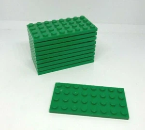 LEGO : Lot 10x Plaque 4 x 8 - Réf 3035 vert - Set 10247 75200 10223 - Imagen 1 de 1