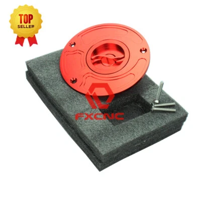 Para CBR600RR 2003 + 04 05 06 07 08 2009 CNC Aceite Combustible Gas Tapa Tapa Sin Llave Foto 1 de 4
