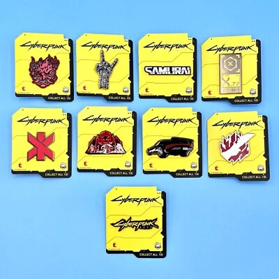 Cyberpunk 2077 Blind Box Enamel Pins *YOU CHOOSE* Singles or Complete Set of 9 - Image 1 of 3