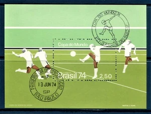 BRAZIL 1974 - Stamps Souvenir Sheet World Cup Germany Football Soccer - MNH - Picture 1 of 1