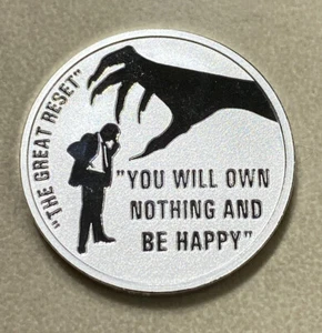 Seltene Silbermedaille 1 Oz The Awakening The Great Reset Wreck The Fed 0,999 Silber $ - Bild 1 von 7