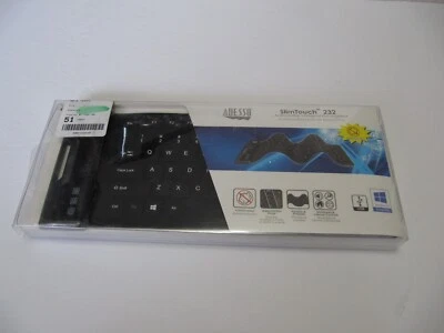 NEW Adesso SlimTouch 232 Antimicrobial Waterproof Flex Keyboard USB - Image 1 of 4