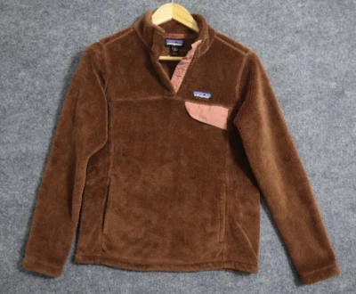 Suéter Patagonia Mujer Pequeño Marrón A Presión T Pullover Polar Senderismo Camping Peces Foto 1 de 4