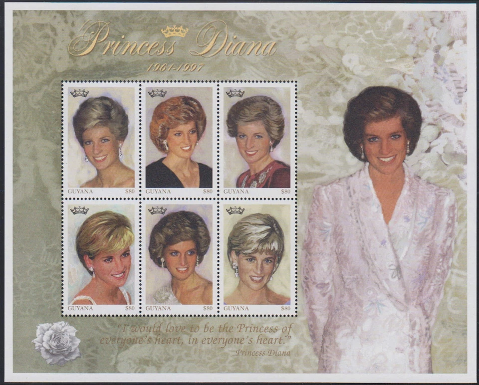 Guyana - 1997 - SC 3234 - NH - Sheet of 6 - Diana - Image 1 of 1