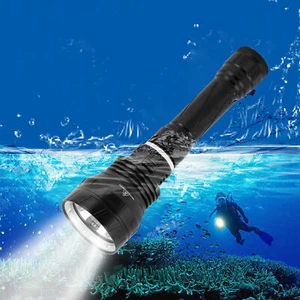 Underwater Flashlight Professional Diving Light LED Waterproof Dive Scuba Lamp - Picture 1 of 16