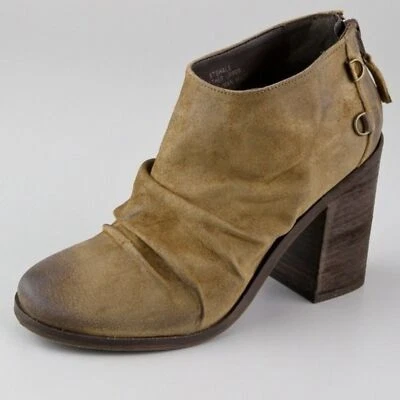 Botines Boutique 9 Shale Bronceado Gamuza Pulida Tacón Bloque Talla: 7.5 Foto 1 de 4