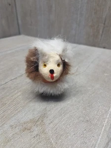 Vintage Mechanical Wind Up Jumping Fur Dog Litho Tin Toy, Japan - Picture 1 of 7