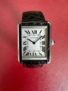Cartier Tank Solo 3170 Small (24x31) w Box & Papers Excellent Condition NR - Picture 1 of 9