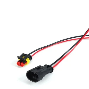 5Pcs Car Waterproof Electrical Connector Plug with Wire Harness Pigtail Wire - Picture 1 of 11