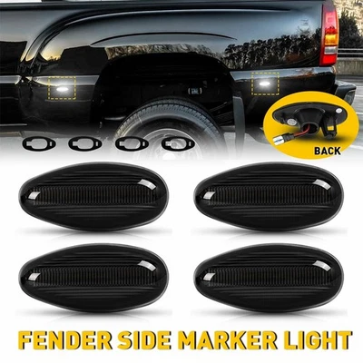 Luces de señalización laterales LED delanteras/traseras blancas delanteras/traseras para GMC Sierra 2500HD 3500HD 1999-2014 Foto 1 de 4