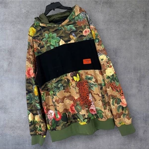 Reason Clothing XXXL Floral Camo Hoodie Animal Print Streetwear Pullover Urban - Bild 1 von 12