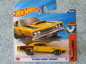 Dodge Coronet Superbee 1969 Hot Wheels H5K 208 1969 amarillo 208/250 CaseK - Imagen 1 de 2