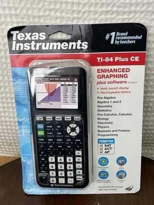 Texas Instruments TI-84 Plus CE Python Color Graphing Calculator-Black Brand New - Image 1 of 4