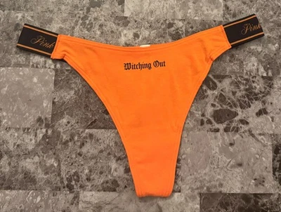 VICTORIA'S SECRET ROSA BRUJERÍA HALLOWEEN CORREA LATERAL GRUESA TANGA BRAGAS Foto 1 de 3