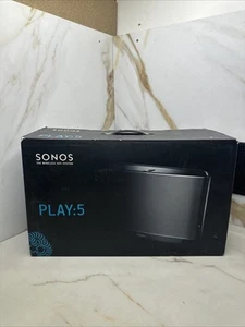 Sonos Play:5 Black Wireless Speaker with Power Chord Gen 1 - Picture 1 of 11