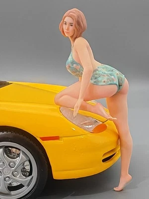 Resin Diorama 1:64 Swimsuit Girl Model Miniature Figurine Dolls Toy Scene Props - Image 1 of 4