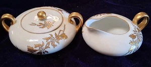 Antike LaSeynie LIMOGES P&P Milchkännchen und Zuckerdose und Deckel - Bild 1 von 9