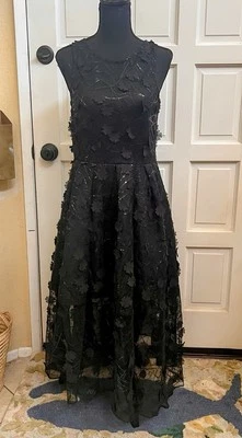 Выпуск Нью-Йорк цветок аппликация кружева тюль блестки платье официальный стильный средний - Изображение 1 из 4