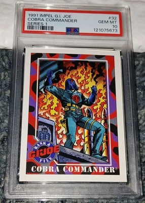 1991 IMPEL G.I. JOE SERIES 1 #32 COBRA COMMANDER PSA 10 GEM MINT - Image 1 of 2